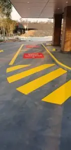 Mcdonald's drive thru line marking brisbane